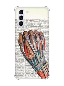 Чохол з потовщеними кутами на Samsung Galaxy S21 (G991) :: Анатомія руки (принт 298)
