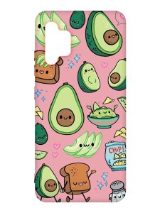 Матовий рожевий чохол на Samsung Galaxy A32 :: Милі авокадо каваї (принт 305)