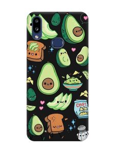 Матовий чорний чохол на Samsung Galaxy A10ѕ A107 :: Милі авокадо каваї (принт 305)