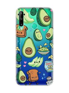Прозорий чохол для Huawei Р40 lite E / Y7p  :: Милі авокадо каваї (принт 305)