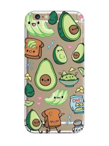 Прозорий чохол на iPhone 6/6s :: Милі авокадо каваї (принт 305)