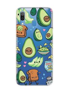 Прозорий чохол для Samsung Galaxy A30 (2019)/A20 (2019) :: Милі авокадо каваї (принт 305)