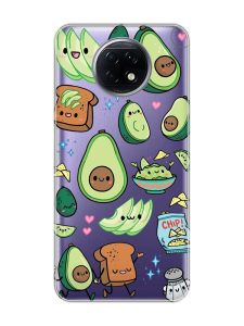 Прозорий чохол на Xiaomi Redmi Note 9T/Redmi Note 9 5G :: Милі авокадо каваї (принт 305)