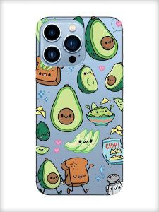 Прозорий чохол на Apple iPhone 13 Pro Max :: Милі авокадо каваї (принт 305)