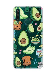 Прозорий чохол на Huawei Y6p :: Милі авокадо каваї (принт 305)