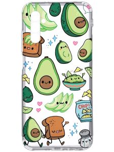 Прозорий чохол на Samsung Galaxy A34 5G/A346 :: Милі авокадо каваї (принт 305)
