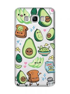 Прозорий чохол на Samsung Galaxy J7(2016) J710 :: Милі авокадо каваї (принт 305)