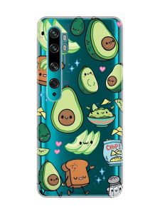 Прозорий чохол на Xiaomi Mi Note 10/Note 10 Pro :: Милі авокадо каваї (принт 305)