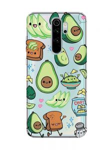 Прозорий чохол на Xiaomi Redmi Note 8 Pro :: Милі авокадо каваї (принт 305)