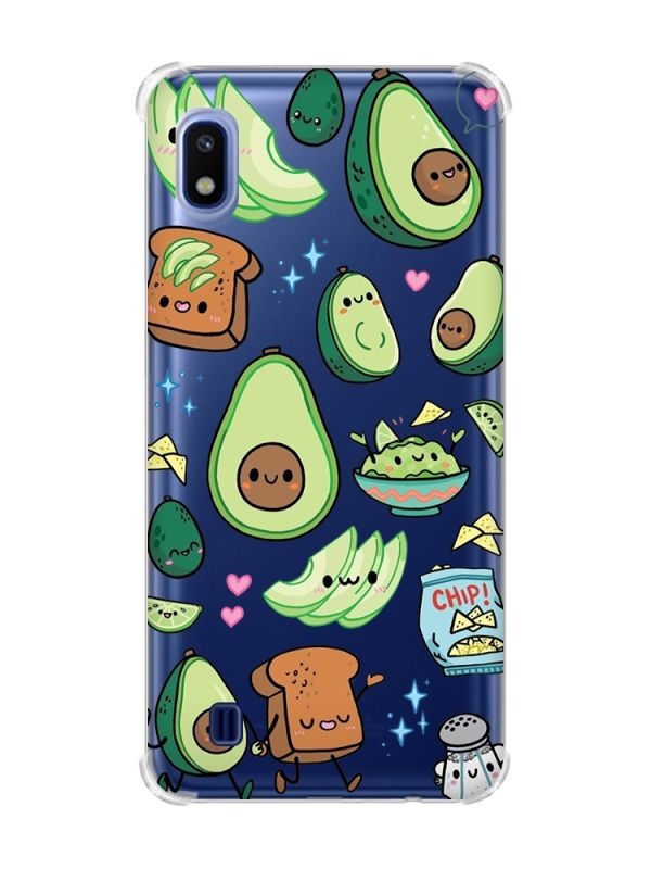Чохол з потовщеними кутами на Samsung Galaxy A10 (2019)/A105 :: Милі авокадо каваї (принт 305)