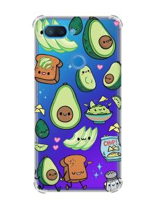 Чохол із потовщеними кутами на Xiaomi Mi 8 Lite :: Милі авокадо каваї (принт 305)