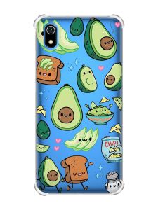 Чохол з потовщеними кутами для Xiaomi Redmi 7A :: Милі авокадо каваї (принт 305)