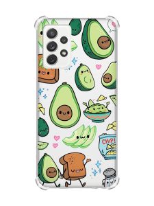 Чохол з потовщеними кутами на Samsung Galaxy A72 :: Милі авокадо каваї (принт 305)