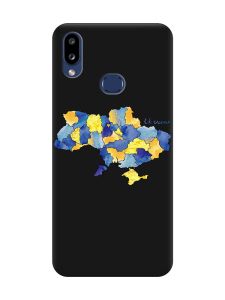 Матовий чорний чохол на Samsung Galaxy A10ѕ A107 :: Карта України (принт 261)