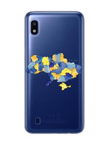 Прозорий чохол на Samsung Galaxy A10 (2019) A105 :: Карта України (принт 261)