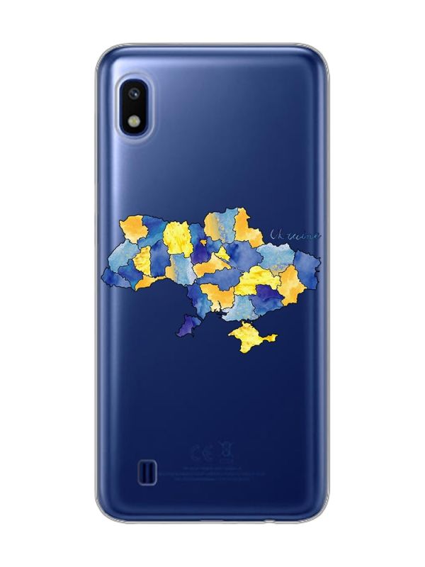 Прозорий чохол на Samsung Galaxy A10 (2019) A105 :: Карта України (принт 261)