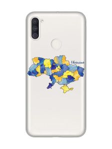 Прозорий чохол на Samsung Galaxy A11 :: Карта України (принт 261)