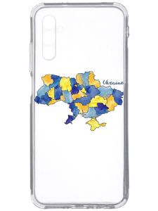 Прозорий чохол на Samsung Galaxy A34 5G/A346 :: Карта України (принт 261)