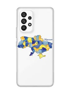 Прозорий чохол на Samsung Galaxy A53  :: Карта України (принт 261)
