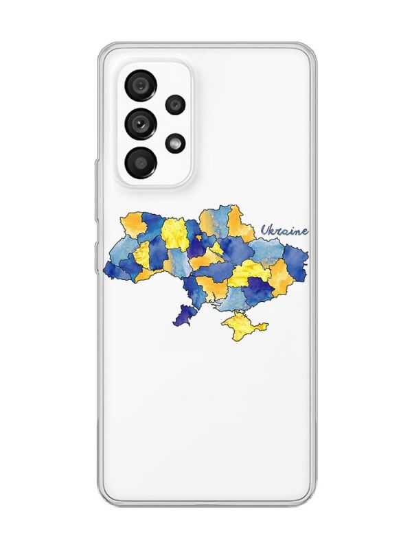 Прозорий чохол на Samsung Galaxy A53  :: Карта України (принт 261)