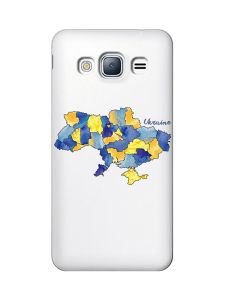 Прозорий чохол на Samsung Galaxy J3 2016 (J310) :: Карта України (принт 261)