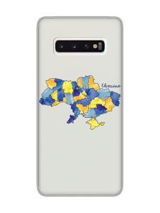 Прозорий чохол на Samsung Galaxy S10 :: Карта України (принт 261)