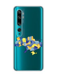 Прозорий чохол на Xiaomi Mi Note 10/Note 10 Pro :: Карта України (принт 261)