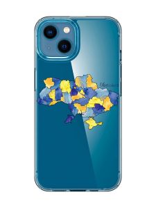 Прозорий чохол для iPhone 13 mini :: Карта України (принт 261)