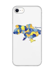 Прозорий чохол для iPhone 7, 8 :: Карта України (принт 261)