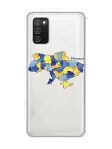 Прозорий чохол для Samsung Galaxy A02s :: Карта України (принт 261)