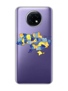Прозорий чохол на Xiaomi Redmi Note 9T/Redmi Note 9 5G :: Карта України (принт 261)