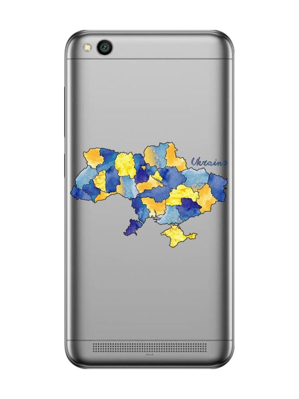 Прозорий чохол на Xiaomi Redmi 5A :: Карта України (принт 261)