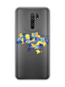 Прозорий чохол на Xiaomi Redmi 9 :: Карта України (принт 261)