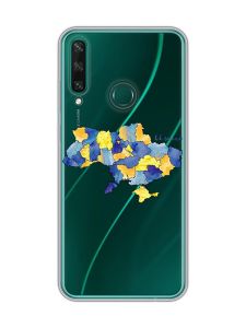 Прозорий чохол на Huawei Y6p :: Карта України (принт 261)