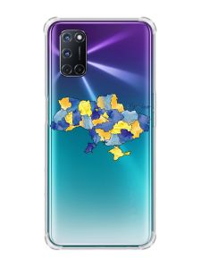 Чохол з потовщеними кутами на Oppo A52/A72/A92 :: Карта України (принт 261)