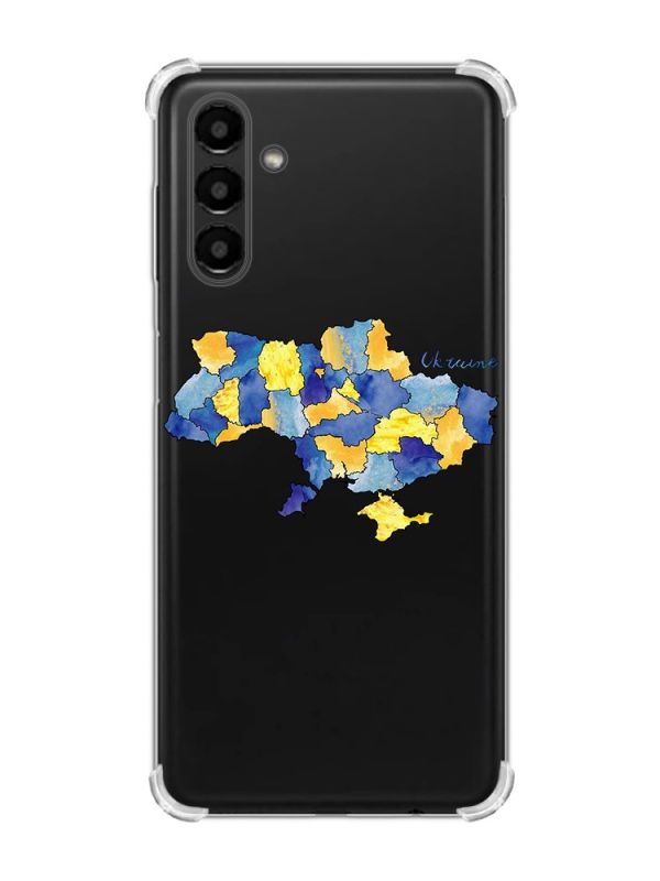 Чохол із потовщеними кутами на Samsung Galaxy A04s/A13 5G :: Карта України (принт 261)