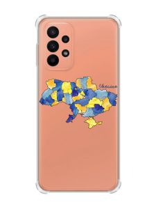 Чохол з потовщеними кутами на Samsung Galaxy A23 :: Карта України (принт 261)