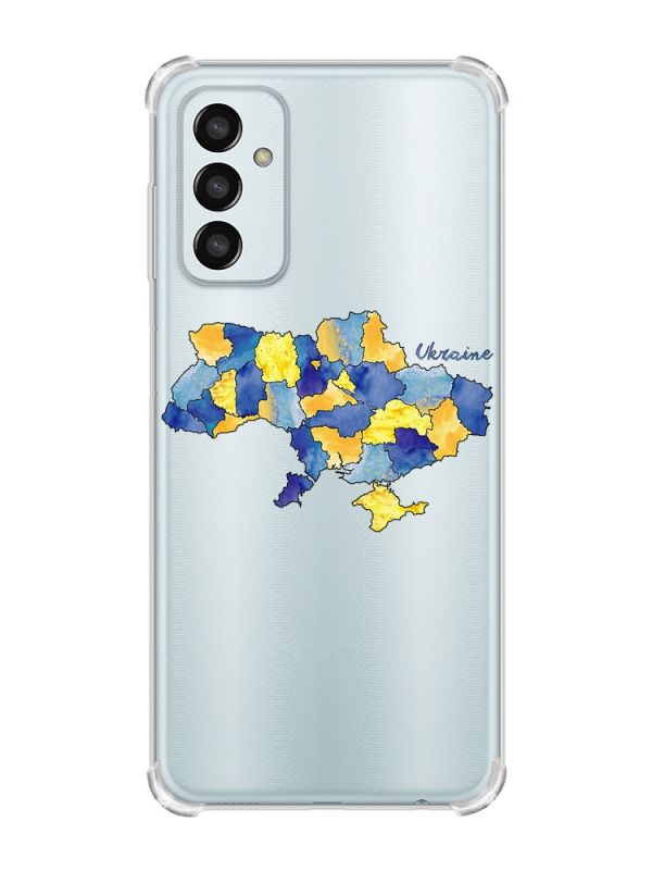 Чохол із потовщеними кутами на Samsung Galaxy M13 4G :: Карта України (принт 261)