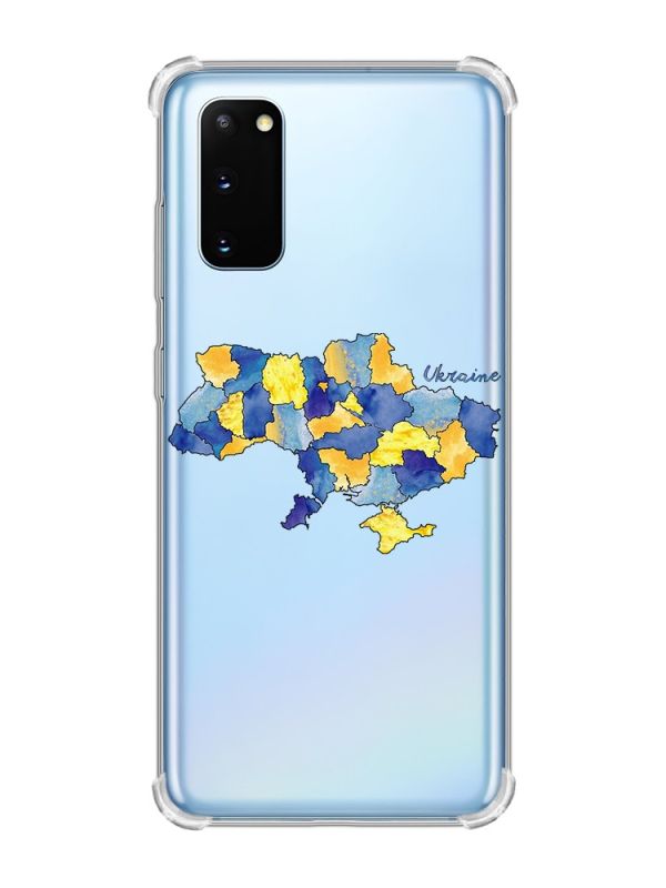Чохол із потовщеними кутами на Samsung Galaxy S20 Plus :: Карта України (принт 261)