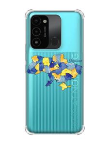 Чохол з потовщеними кутами на TECNO Spark Go 2022 :: Карта України (принт 261)