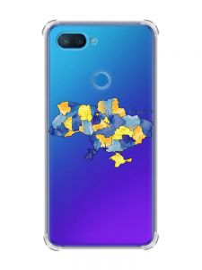 Чохол із потовщеними кутами на Xiaomi Mi 8 Lite :: Карта України (принт 261)