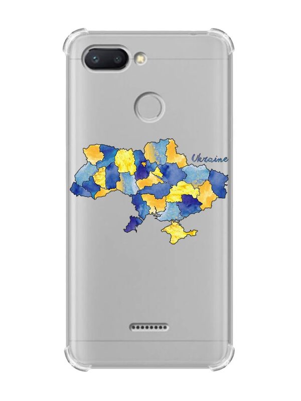 Чохол із потовщеними кутами для Xiaomi Redmi 6 :: Карта України (принт 261)
