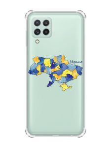 Чохол з потовщеними кутами на Samsung Galaxy A22 4G/M32/M22 :: Карта України (принт 261)