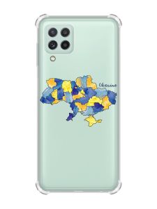 Чохол із потовщеними кутами на Samsung Galaxy A22 5G / A22s 5G :: Карта України (принт 261)