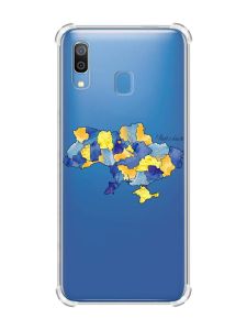 Чохол з потовщеними кутами на Samsung Galaxy A30 (2019) / A20 (2019) :: Карта України (принт 261)