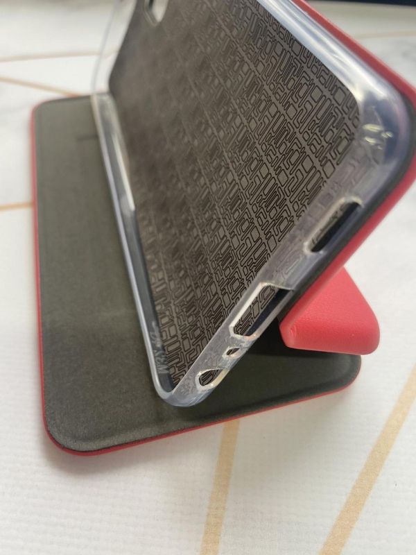 Чохол-книжка з малюнком для Samsung Galaxy M32/ M22/ A22 4G Червоний :: Подорожі. Штампи (принт 316)