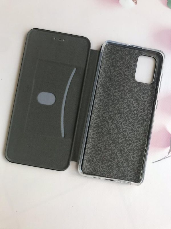 Чохол-книжка з малюнком для Samsung Galaxy A71/ A715 Чорний :: Подорожі. Штампи (принт 316)