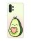 Матовий чохол з бірюзовими боками на Samsung Galaxy A13 4G :: Кавай авокадо з сердечком (принт 310)