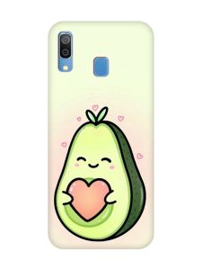 Матовий чохол з червоними боками на Samsung Galaxy A30(2019)/A20(2019) :: Авокадо з сердечком (принт 310)