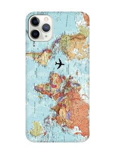 Матовий чохол з чорними боками на iPhone 11 Pro Max (6.5) :: Карта світу (принт 318)